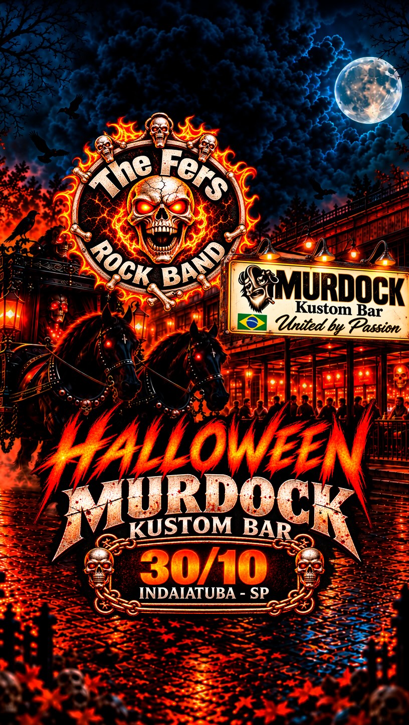 Halloween Murdock Kustom Bar com The Fers Rock Band