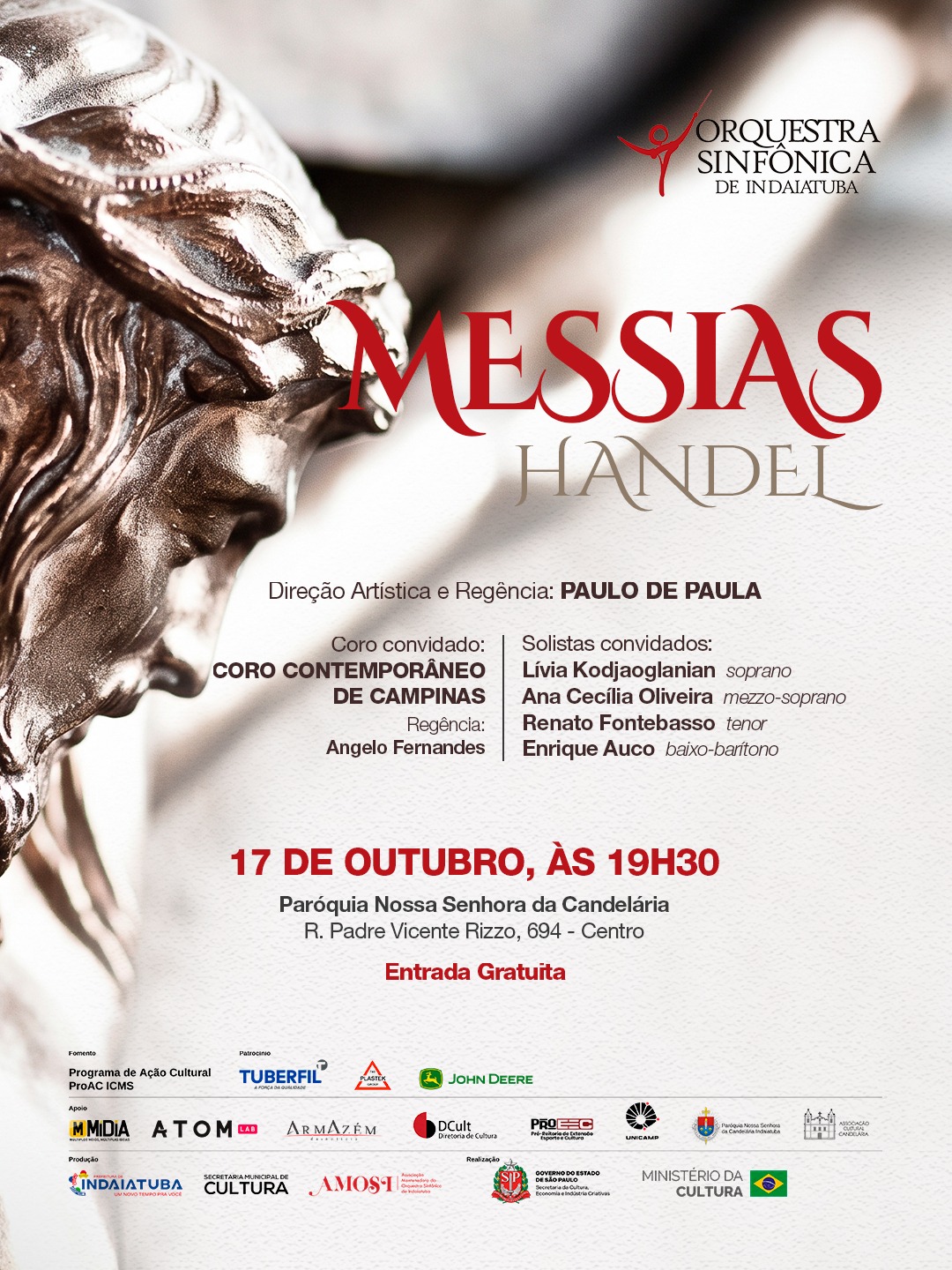 Orquestra Sinfônica de Indaiatuba apresenta Messias de Handel