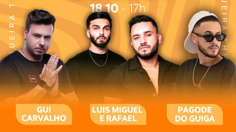 Domingueira com Gui Carvalho, Luis Miguel e Rafael, e Pagode do Guiga