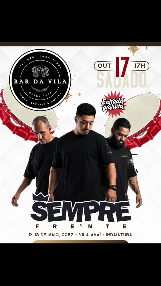 Show com Grupo Sempre a Frente no Bar da Vila