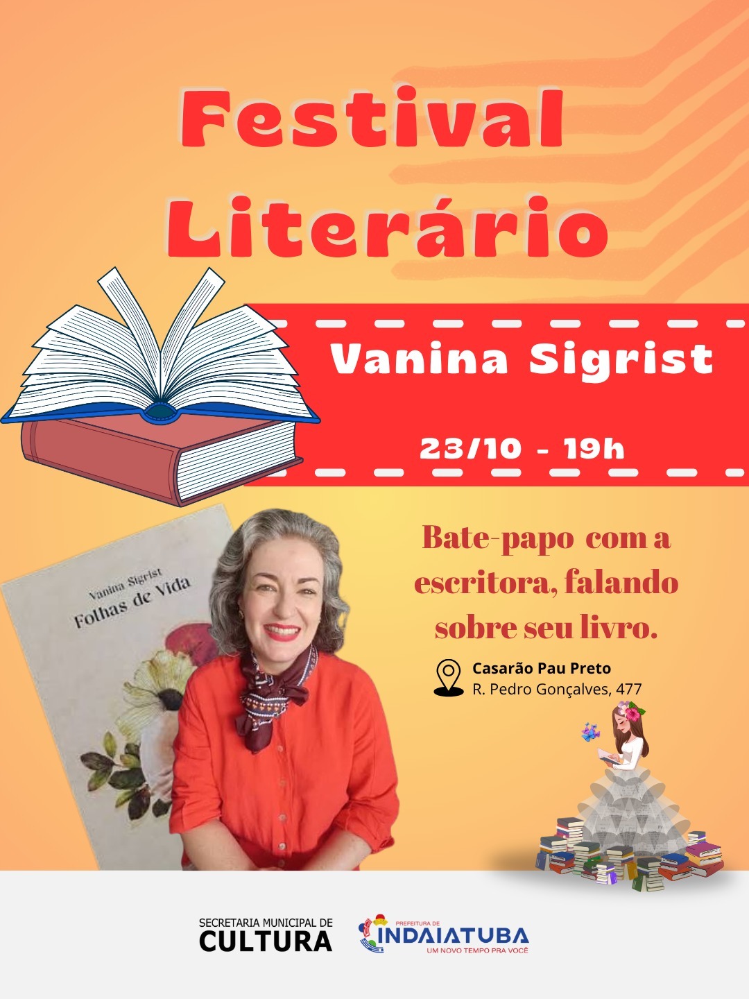 Festival Literário: Encontro com Vanina Sigrist e apresentação de Olivia Genesi