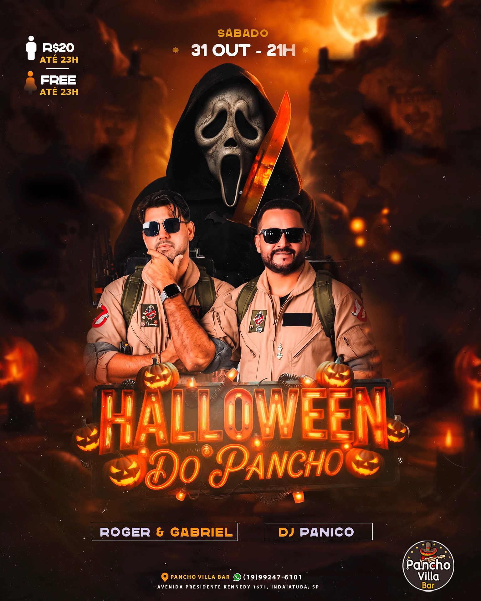 Halloween do Pancho - Roger e Gabriel e DJ Pânico