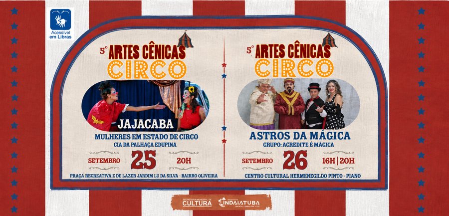 5ª Mostra de Circo acontece nos dias 25 e 26 de setembro em Indaiatuba