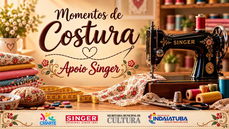 Cultura oferece 100 vagas em oficinas gratuitas de iniciação à costura
