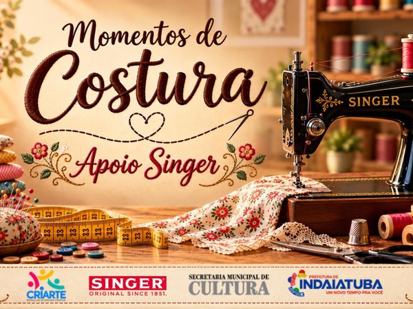 Cultura oferece 100 vagas em oficinas gratuitas de iniciação à costura
