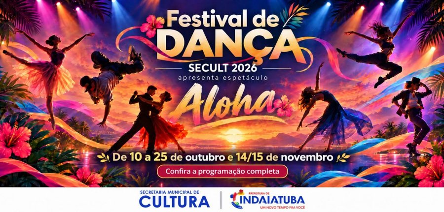 Festival de Dança SECULT 2026 apresenta "Aloha" de 10 a 25 de outubro e em 14 e 15 de novembro