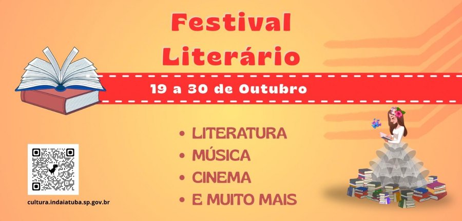 Festival Literário de Indaiatuba terá programação diversificada de 19 a 30 de outubro