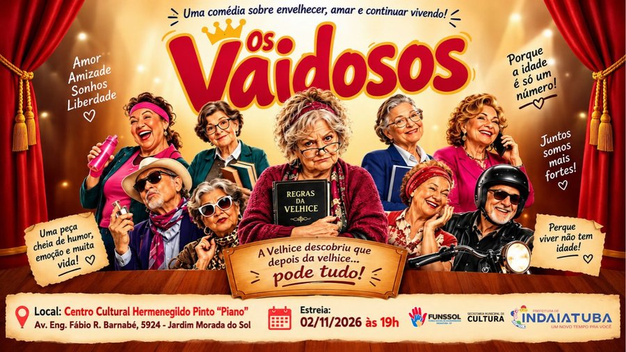 Espetáculo Os Vaidosos encerra temporada do Grupo Oficina de Teatro Bem Viver